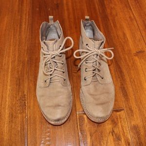 Sam Edelman Tan Leather Lace Up Booties 7M Women’s